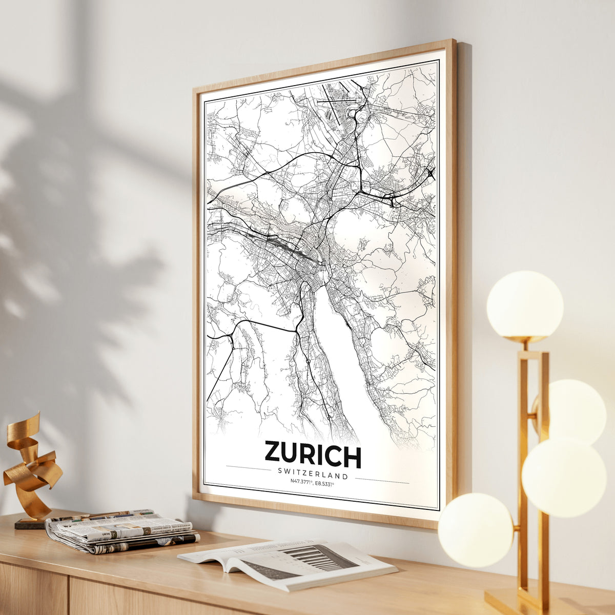 Zurich Modern Map Poster