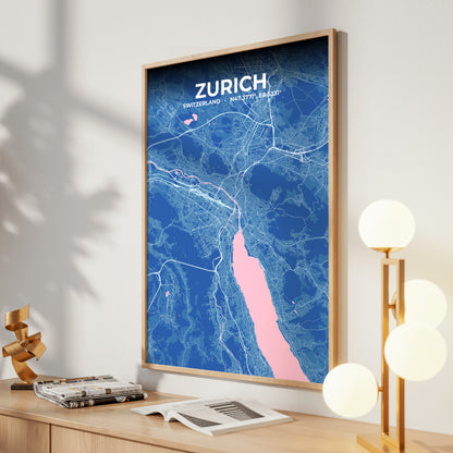 Zurich Candy Map Poster