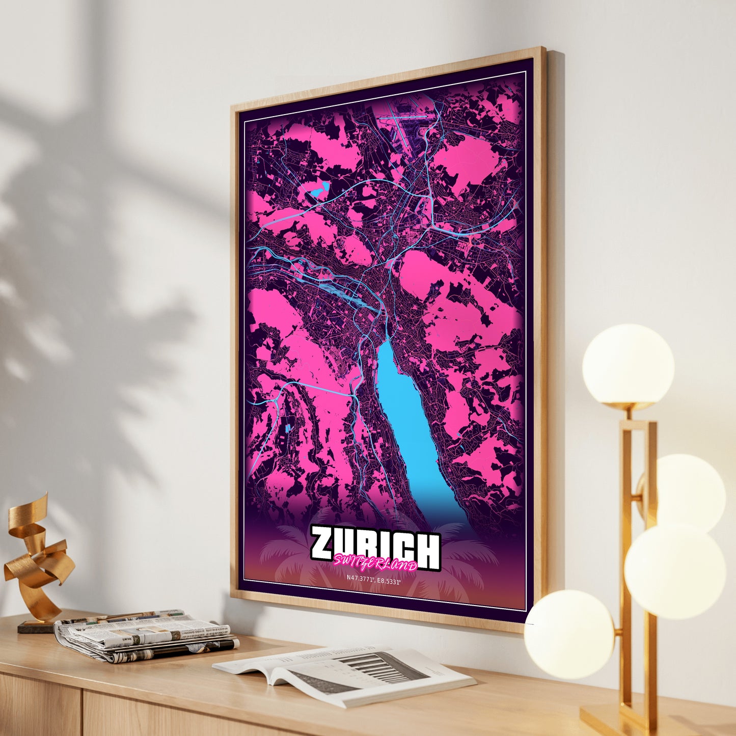 Zurich GTA Map Poster
