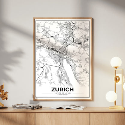 Zurich Modern Map Poster