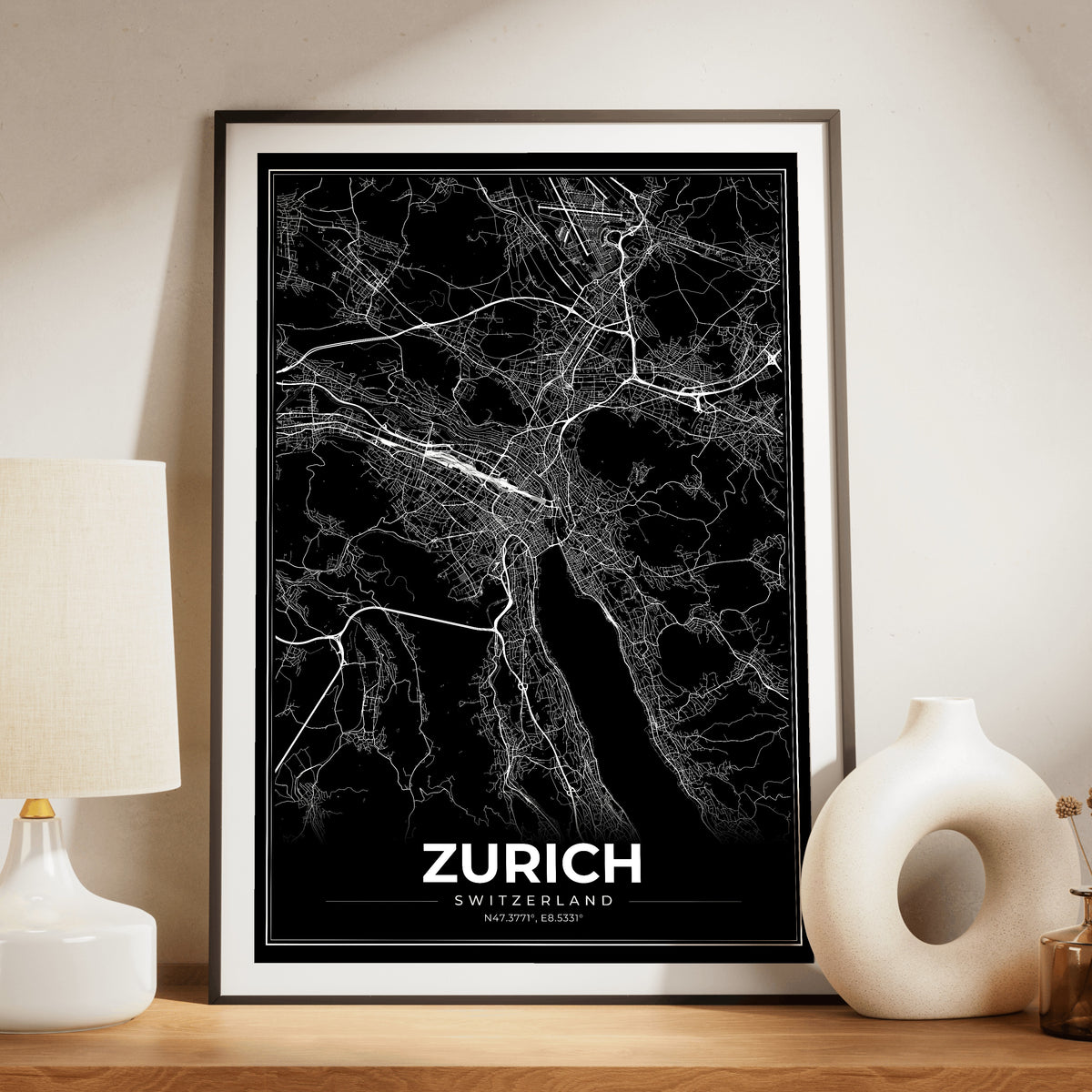 Zurich Modern Map Poster