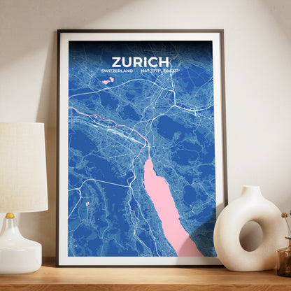 Zurich Candy Map Poster