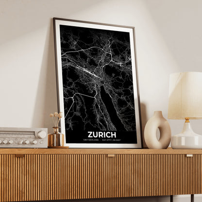 Zurich Elegant Map Poster