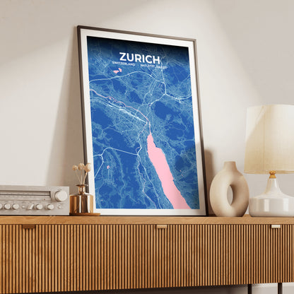 Zurich Candy Map Poster