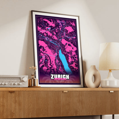 Zurich GTA Map Poster