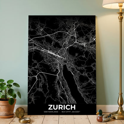 Zurich Elegant Map Poster