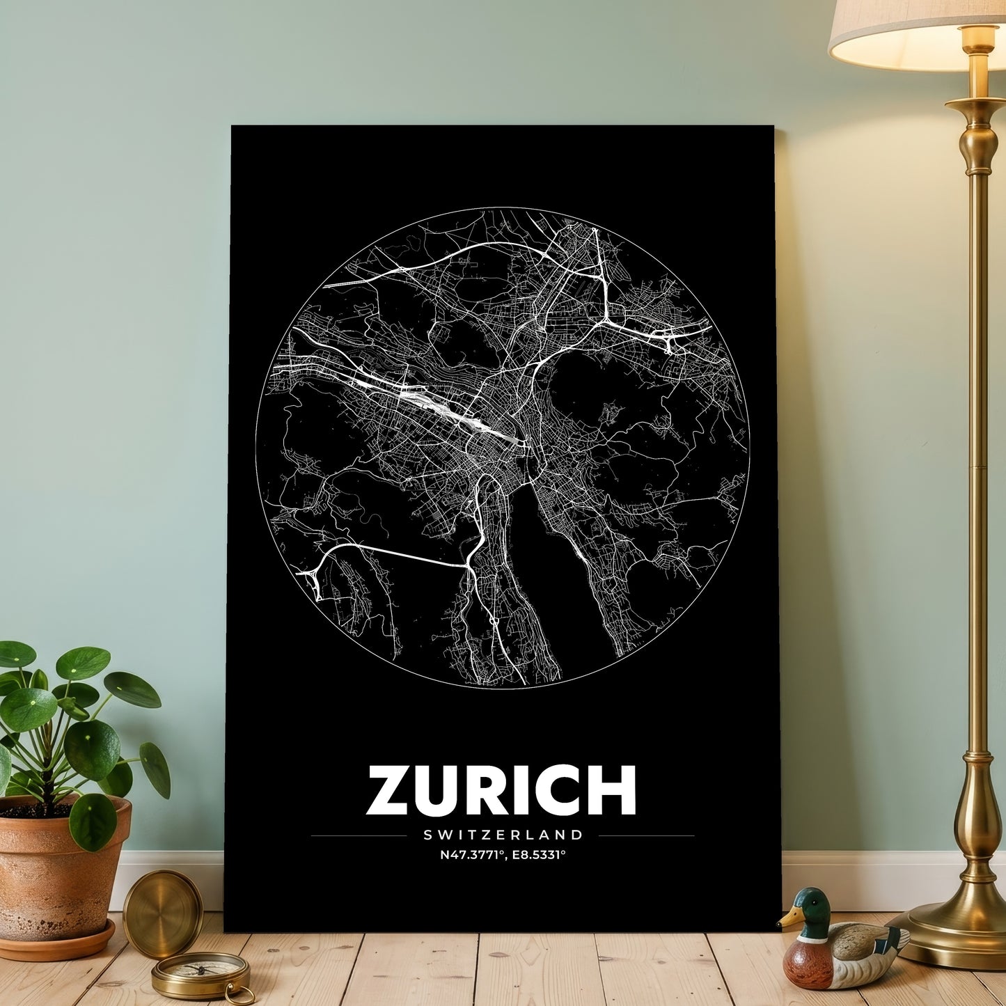 Zurich Spot Map Poster