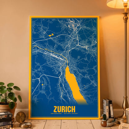 Zurich Blockbuster Map Poster