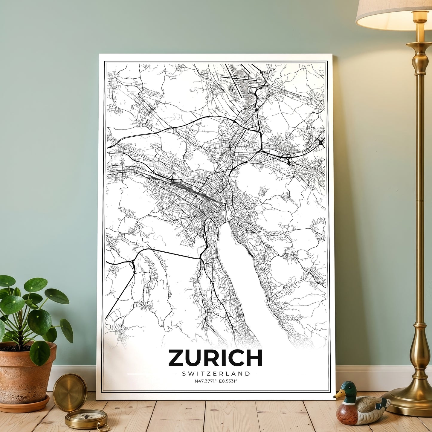 Zurich Modern Map Poster