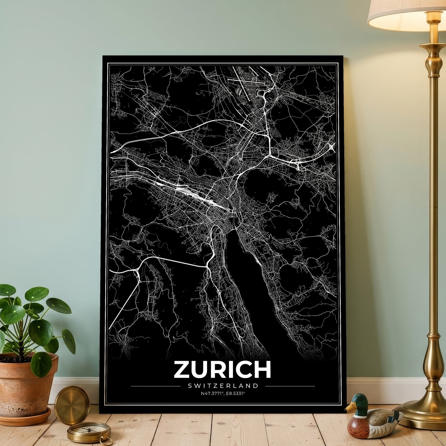 Zurich Modern Map Poster