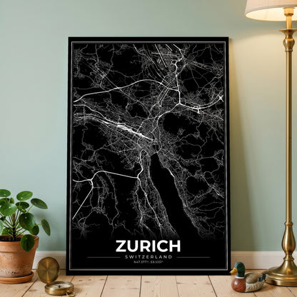 Zurich Modern Map Poster